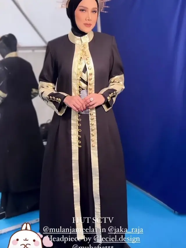 Aksi Mulan Jameela di Malam Puncak HUT SCTV 33 XtraOrdinary (Sumber foto: reposted by Instagram @mulanjameela1)