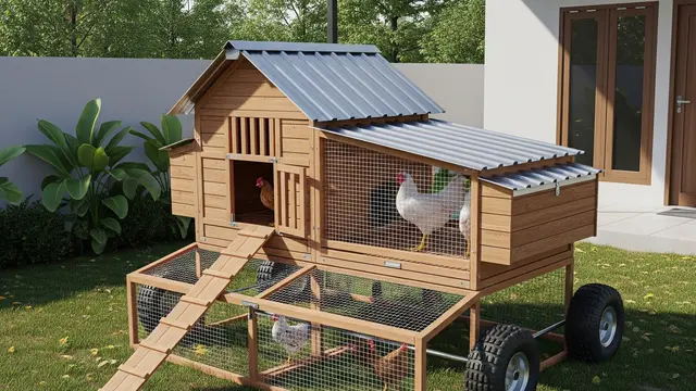 9 Ide Kandang Ayam Portable Roda Dorong Anti Becek, Solusi Peternak Modern