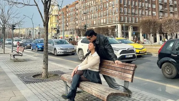 Potret Mesra Randy Martin dan Lyodra di Budapest. (instagram/randymartinnn)