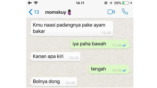 6 Chat Kocak Emak dengan Anak Ini Bikin Ketawa Geli