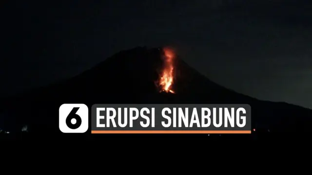 Kamera pemantau merekam aktivitas vulkanik Gunung Sinabung. Hingga Rabu (3/3) dini hari Sinabung luncurkan lava pijar sebanyak puluhan kali.