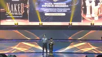Wakil Presiden (Wapres) Ma'ruf Amin dalam Penganugerahan Penghargaan Naker Award 2023, di Jakarta, Jumat (1/12/2023). Wapres mengatakan kondisi ketenagakerjaan Indonesia saat ini terus menunjukkan pemulihan pasca pandemi covid-19. (Tira/Liputan6.com)