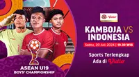 Kamboja vs Indonesia AFF U19 2024. (Sumber: Dok. Vidio.com)