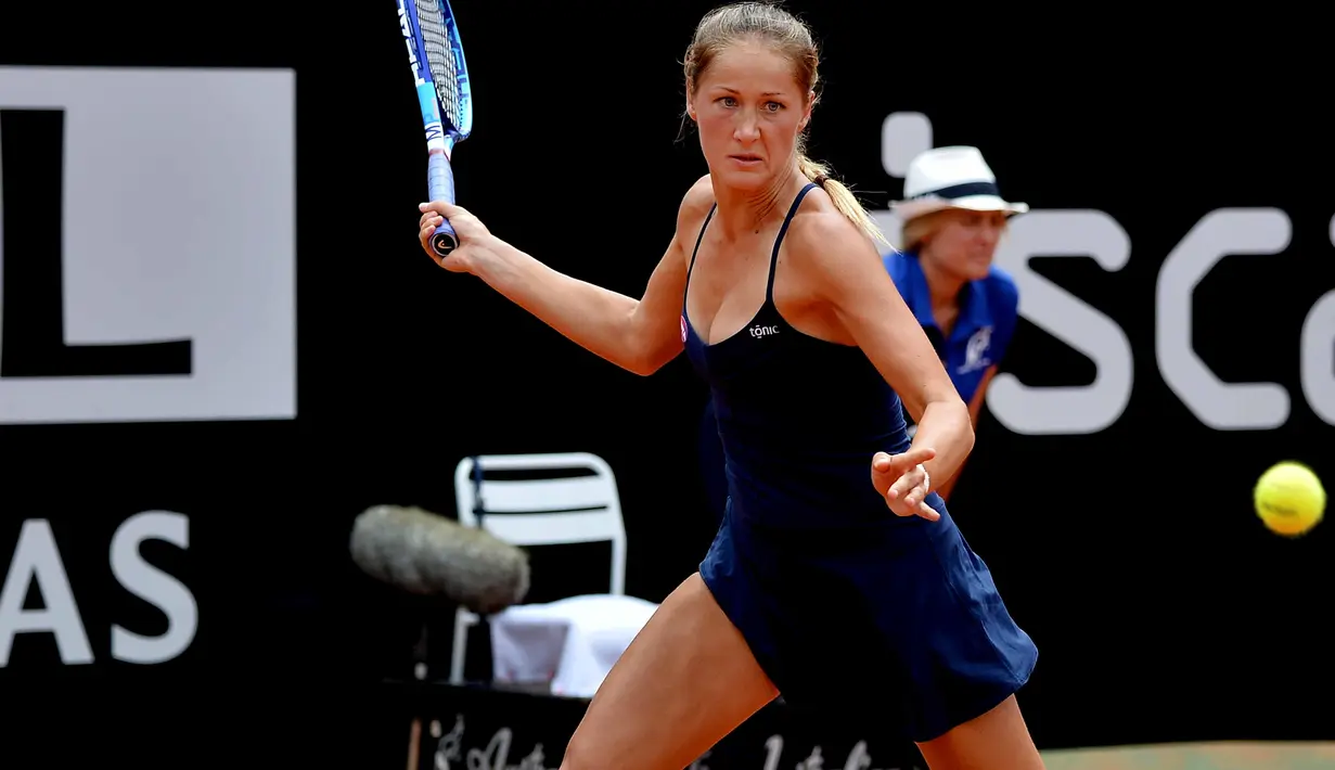 Bojana Jovanovski pertama kali mengenal tenis dari ayahnya, Zoran Jovanovski. (AFP/Tiziana Fabi)