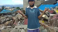 Korban gempa Palu, Andi Mustafa, berhasil selamat setelah berzikir di bawah reruntuhan. (Liputan6.com/Ady Anugrahadi)