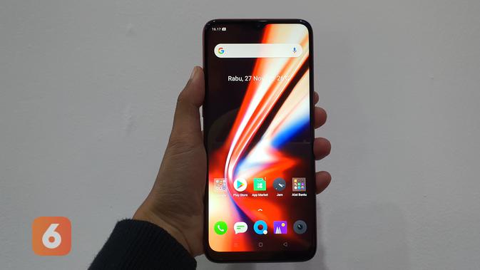 Tampak depan Realme 5s. (Liputan6.com/ Agustin Setyo W)