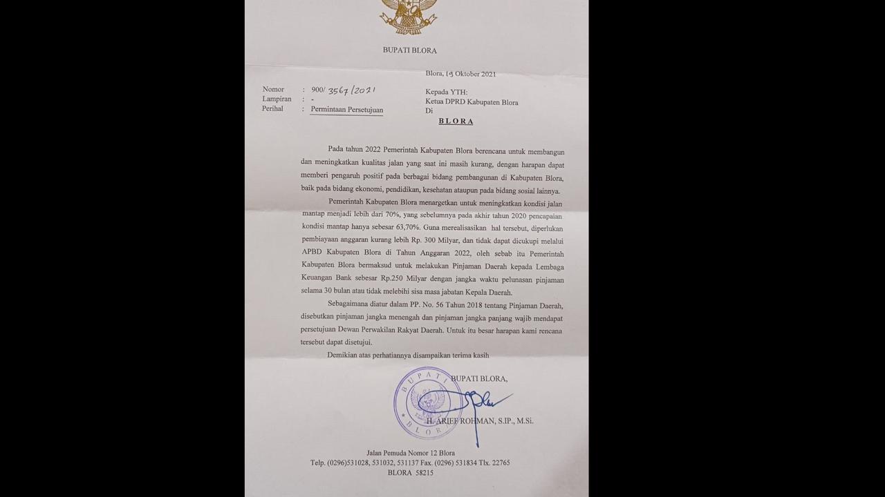 Surat Bupati Blora