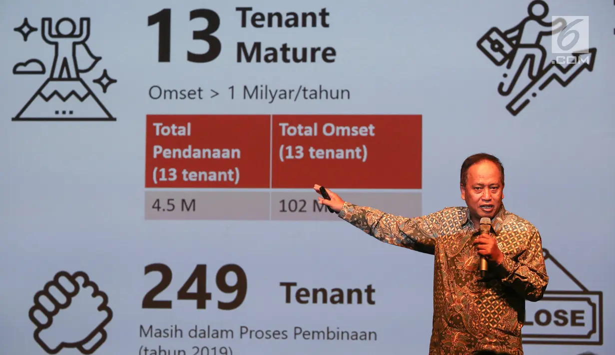 Menristekdikti Mohamad Nasir memberi paparan saat jumpa pers jelang pameran Inovasi Inovator Indonesia Expo (I3E), di Jakarta, Selasa (10/9/2019). Pameran yang memasuki tahun ke-5 bertujuan untuk mempromosikan produk-produk inovasi teknologi hasil karya anak bangsa. (Liputan6.com/Fery Pradolo)