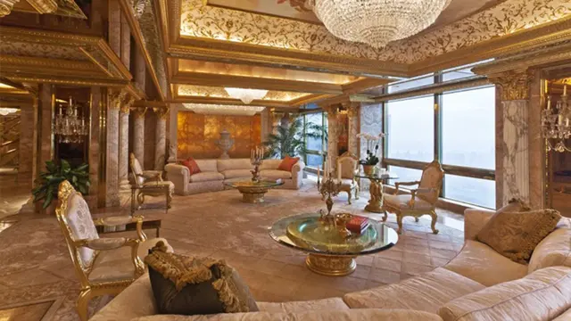15 Potret Rumah Mewah Donald Trump, Serba Emas!