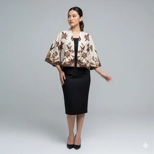 Model Cardigan Batik Wanita Modern untuk Kerja Kantor 2025. Gemini