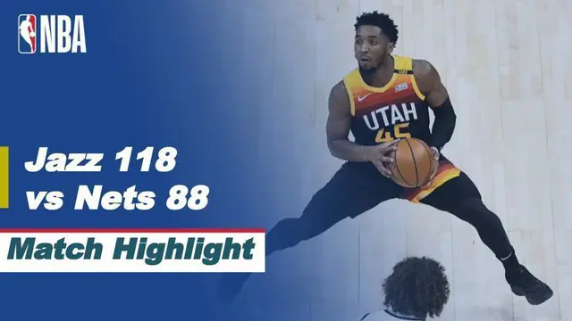 VIDEO: Highlights NBA, Utah Jazz Bungkam Brooklyn Nets 118-88