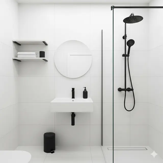 Kamar Mandi Minimalis 1x1 meter (Foto: Reve Art)