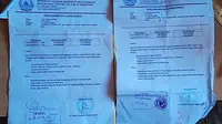 Foto: Surat keterangan rapid test yang diduga dipalsukan oleh pelaku perjalanan di Kabupaten Sikka, NTT (Liputan6.com/Dion)