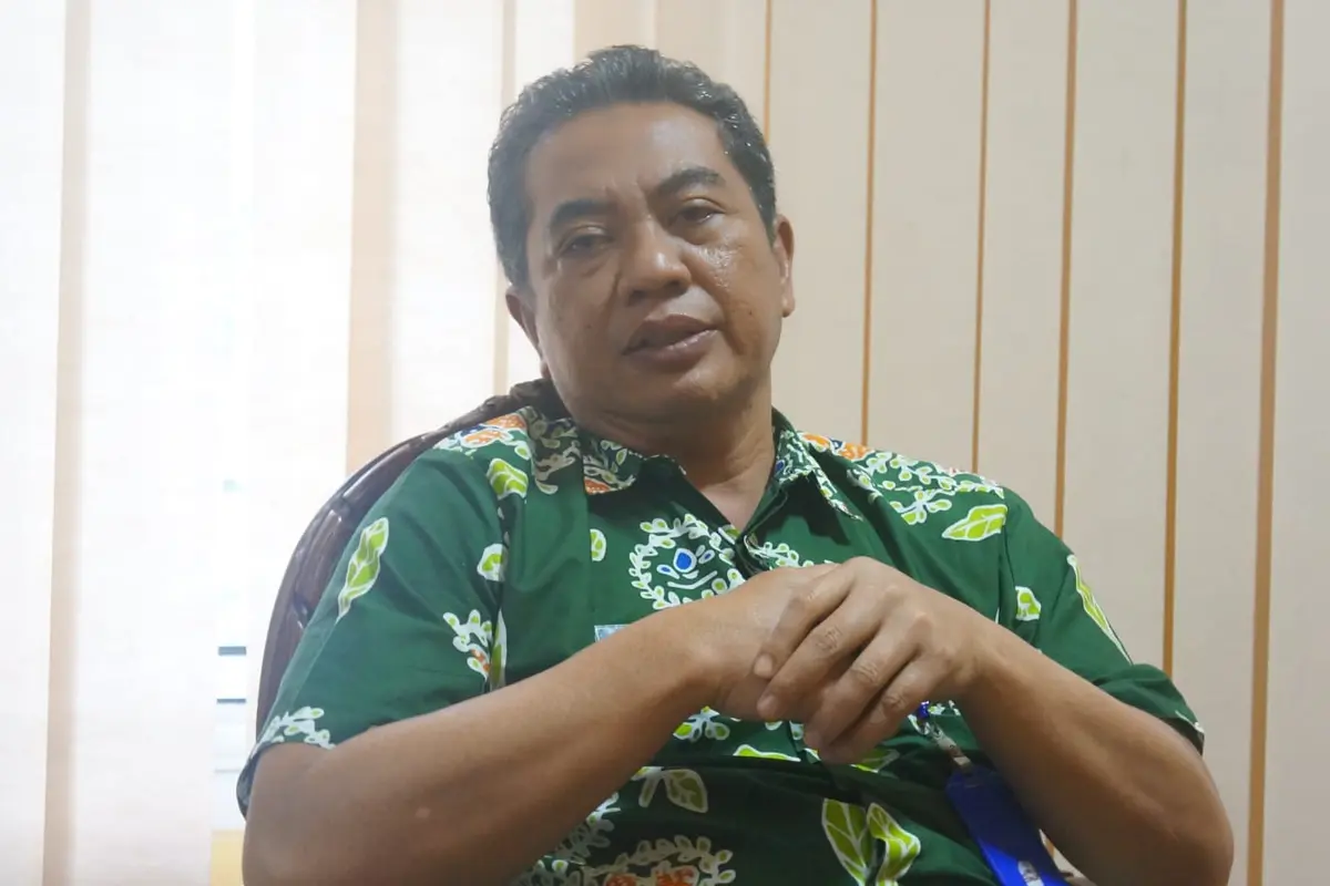 Sekretaris Bappeda Kabupaten Blora, Pujiariyanto saat diwawancarai di kantornya. (Liputan6.com/Ahmad Adirin)