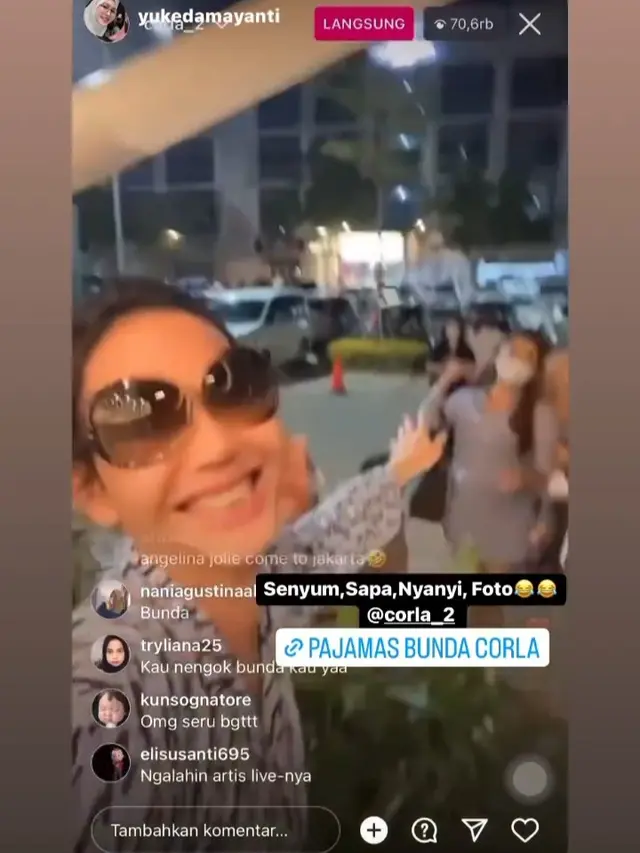 Kedatangan Bunda Corla di Indonesia  (Foto: Instagram corla_2)