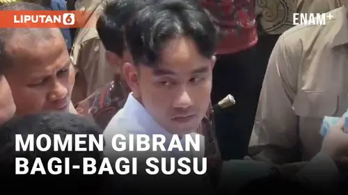 VIDEO: Wapres Gibran Bagi-Bagi Susu di Pasar Magelang