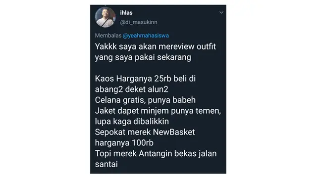 Outfit ala Sobat Miskin Twitter