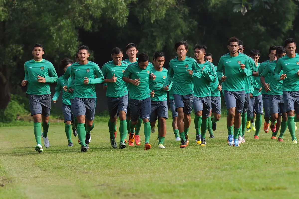 Intip, Latihan Akhir Garuda Muda Jelang Kualifikasi Grup H Piala Asia 2016 