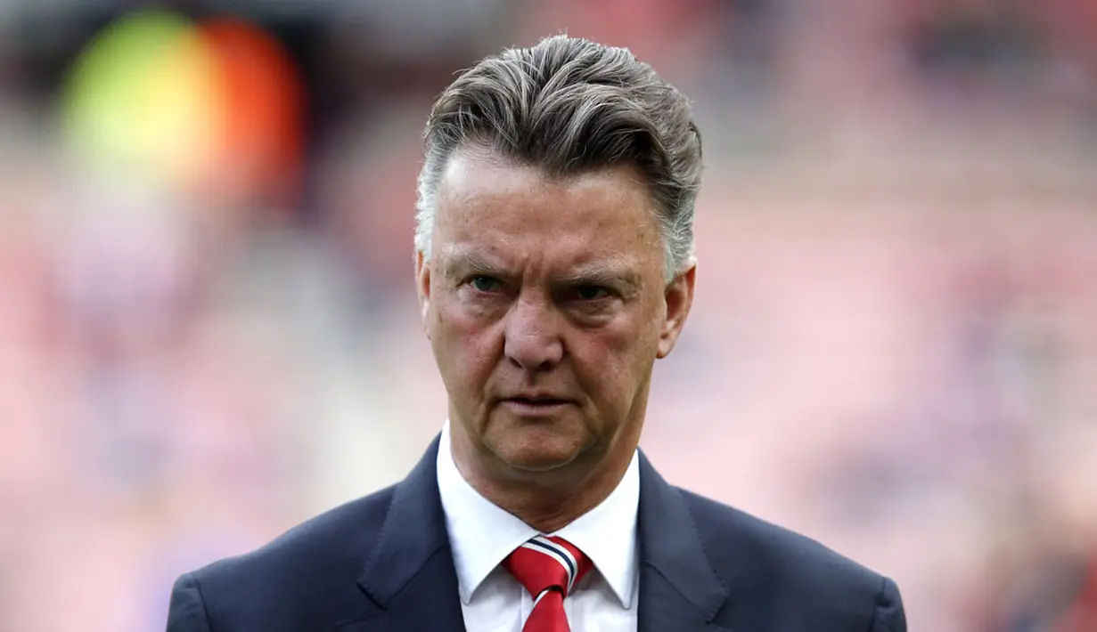 Salah satu ekspresi pelatih Manchester United, Louis Van Gaal, usai ditahan imbang Sunderland di laga lanjutan Liga Primer Inggris di Stadium of Light, (24/8/2014). (REUTERS/Andrew Yates)