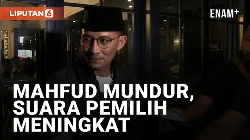 VIDEO: Sandiaga Uno Sebut Mahfud Mundur Tingkatkan Suara Pemilih