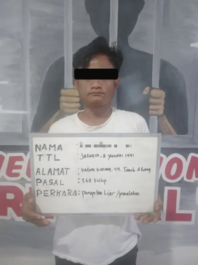 Pelaku premanisme yang meresahkan sopir mobil boks di Jalan Kebon Kacang Raya, Tanah Abang, Jakarta Pusat.