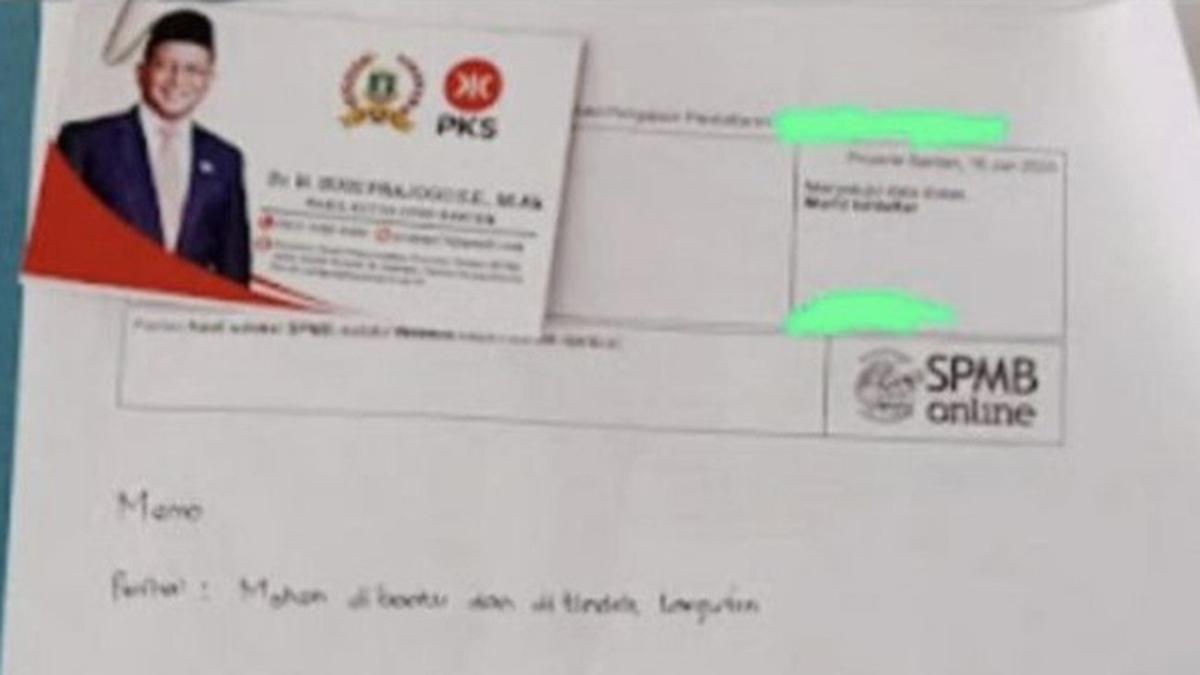 Klarifikasi Wakil Ketua DPRD Banten Budi Prajogo soal Memo Titipan Siswa di SPMB Cilegon