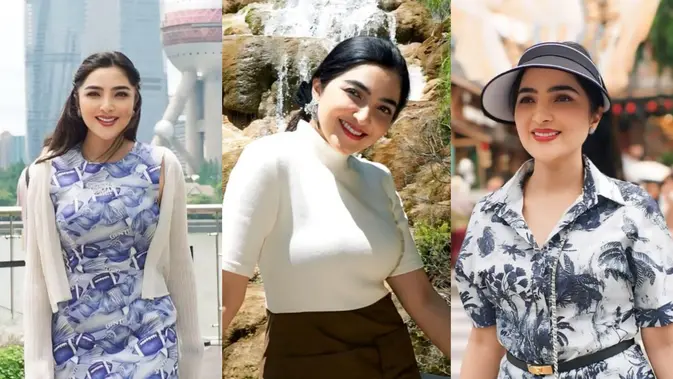 Outfit Liburan Ashanty di Shanghai, Casual Feminin Bak Model!