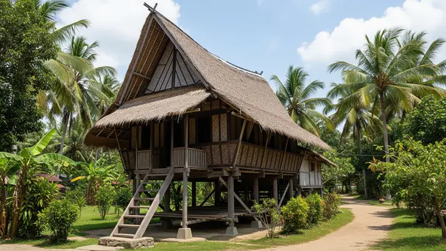 Desain Rumah Kampung Sederhana yang Adem saat Musim Kemarau (AI)