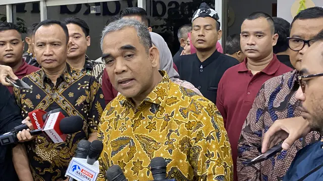 Sekjen Gerindra Ahmad Muzani di Kompleks Parlemen Senayan, Jakarta.