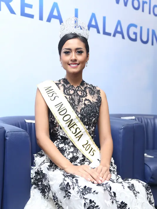 Berkat kemenangannya di ajang Miss Indonesia 2015, sebagai perwakilan dari Indonesia, Maria ikut serta ke Sanya, China. (Andie Masela/Bintang.com)