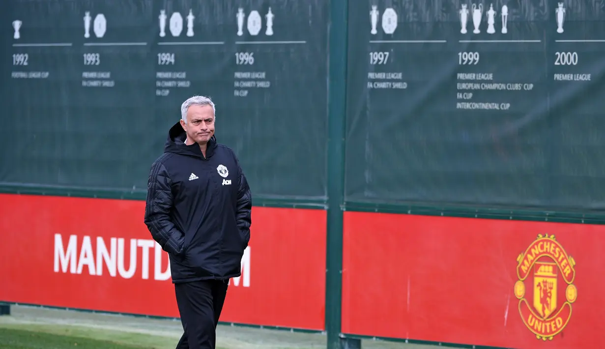 Namun prestasinya bersama Manchester United tidak terlalu sementereng kala Jose Mourinho membesut Chelsea ataupun ketika masih di Real Madrid dan Inter Milan. (AFP/Paul Ellis)