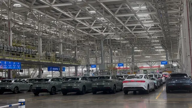 Salah satu basis produksi BYD atau Build Your Dream di kota Jinan, Provinsi Shandong, China.