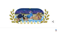 Google Doodle Olimpiade 2024 Paris (Foto: Screenshot Google/ Agustin Setyo Wardani).