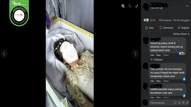 Gambar Tangkapan Layar Kabar Hoaks Tentang GERD Dapat Menyebabkan Kematian Mendadak (sumber: Facebook).
