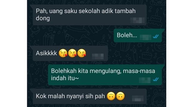 6 Chat Anak ke Ayah Minta Uang untuk Keperluan Sekolah Ini Kocak