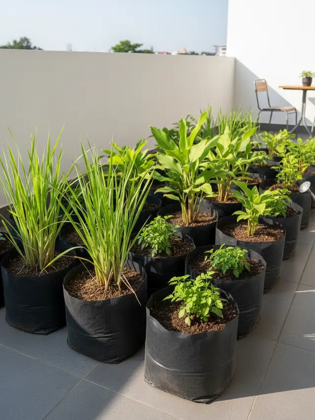 Ide Kebun Bumbu Dapur Hemat di Teras Rumah (Foto: Gemini AI)