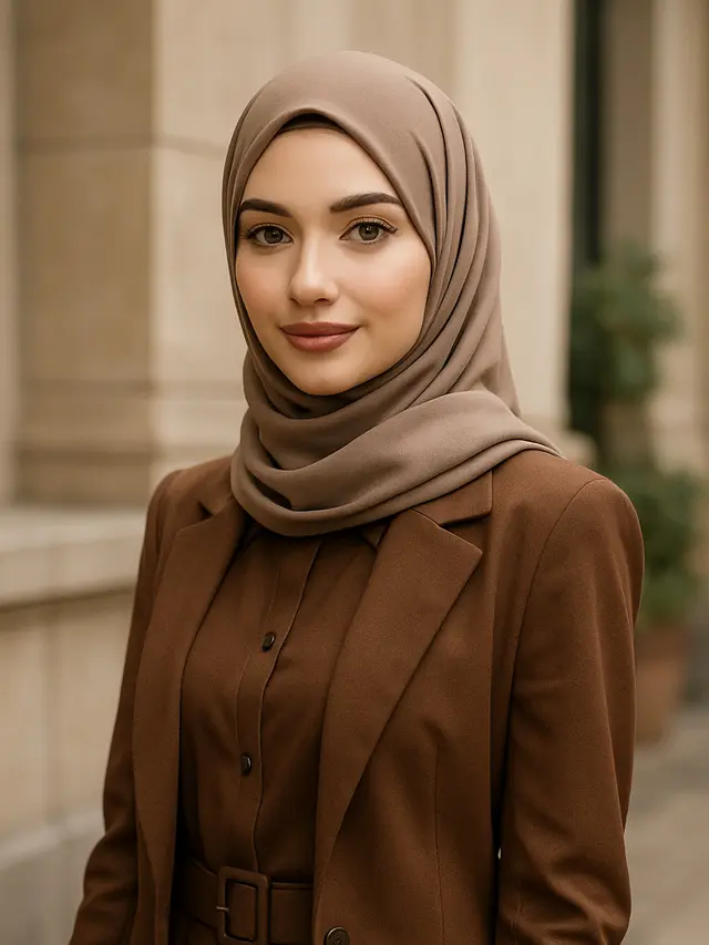 Warna Jilbab yang Cocok Dipadukan dengan Baju Coklat