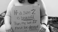 Kata siapa perempuan gemuk itu jelek dan tidak cantik? Apakah kecantikan seorang perempuan diukur atas badan fisiknya yang gemuk atau kurus?