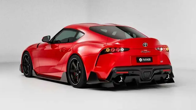 Modifikasi penambahan bodykit juga diaplikasikan untuk Toyota GR Supra (Carscoops)