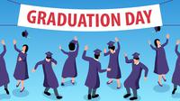 Ilustrasi hari kelulusan, lulus, wisuda. (Image by macrovector on Freepik)