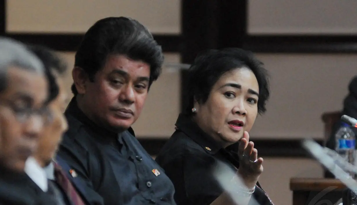  Rachmawati Soekarnoputri meminta sejumlah kasus yang mengaitkan Jokowi diselesaikan terlebih dahulu sebelum pelantikan presien 20 Oktober 2014 mendatang, Jakarta, (9/10/14). (Liputan6.com/Andrian M Tunay)  