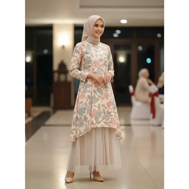 Model Gamis Batik untuk Arisan Wanita