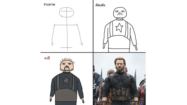 Melukis Tokoh Avengers (sumber: 9gag)