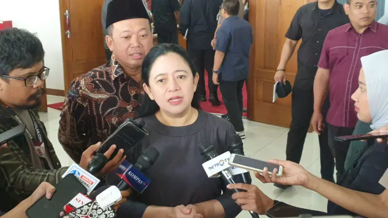 Ketua DPR RI, Puan Maharani saat ditemui awak media di Kompleks Parlemen, Senayan, Jakarta Pusat, Kamis (26/9/2024).