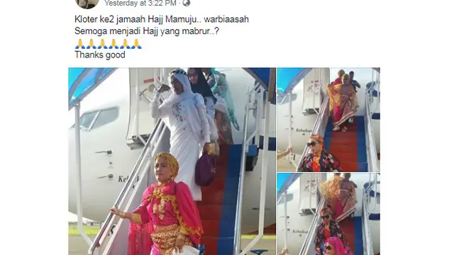 Jadi Kontroversi Warganet, Jamaah Haji Pulang Dengan Pakaian Heboh
