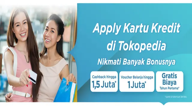 Apply kartu kredit di Tokopedia