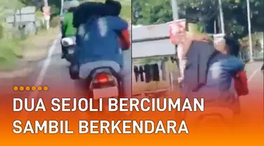 Aksinya dinilai tak senonoh dan membahayakan pengendaraa lain.