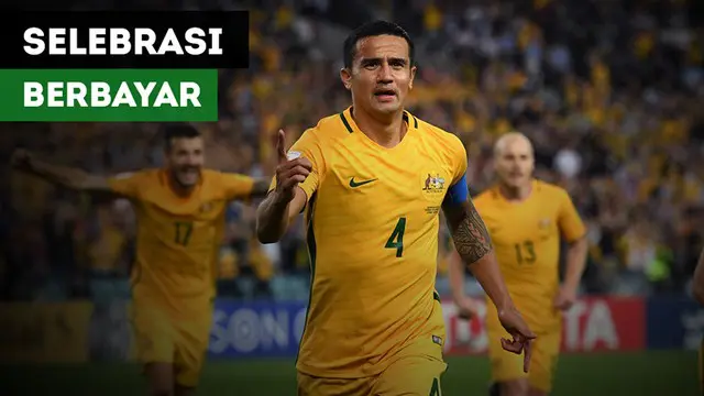 Berita video selebrasi gol Tim Cahill untuk Australia ke gawang Suriah ternyata berbayar. Hal itu memancing reaksi negatif dari netizen. Seperti apa selebrasi Cahill itu?