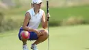 Saat masih di amatir, Jodi Ewart-Shadoff pernah menjadi anggota tim Inggris Raya dan Irlandia dalam turnamen Piala Curtis tahun 2008 tapi kalah dari AS. (Andy Lyons/Getty Images/AFP)