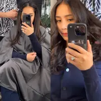 Beberapa hari sebelum lebaran, Nagita Slavina menyempatkan diri untuk mengubah gaya rambutnya. Credit: Instagram  (@raffinagita1717)